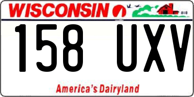 WI license plate 158UXV