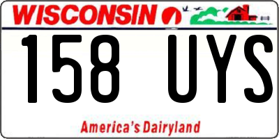 WI license plate 158UYS