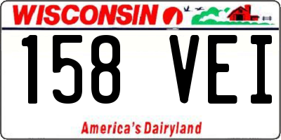 WI license plate 158VEI