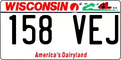 WI license plate 158VEJ