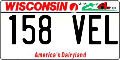 WI license plate 158VEL