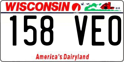 WI license plate 158VEO