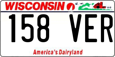 WI license plate 158VER