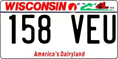 WI license plate 158VEU