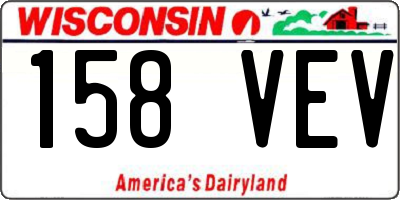 WI license plate 158VEV