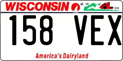WI license plate 158VEX