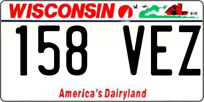WI license plate 158VEZ