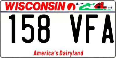 WI license plate 158VFA