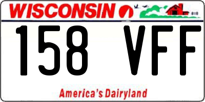 WI license plate 158VFF