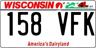 WI license plate 158VFK