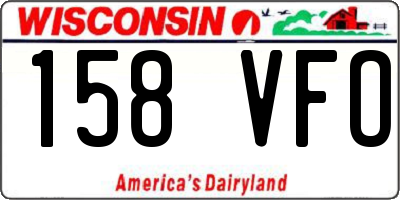 WI license plate 158VFO