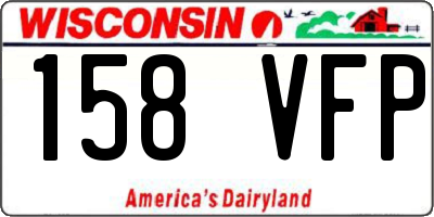 WI license plate 158VFP
