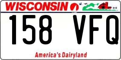 WI license plate 158VFQ