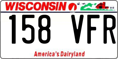 WI license plate 158VFR