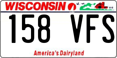 WI license plate 158VFS