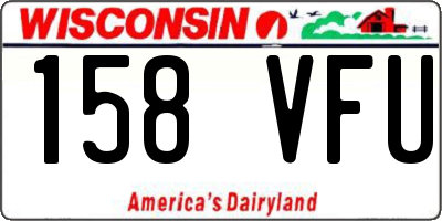 WI license plate 158VFU