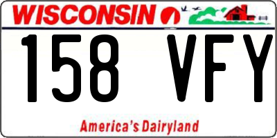 WI license plate 158VFY
