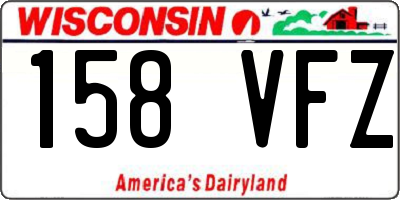 WI license plate 158VFZ