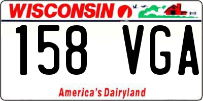 WI license plate 158VGA