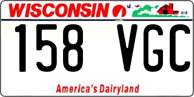 WI license plate 158VGC