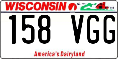 WI license plate 158VGG