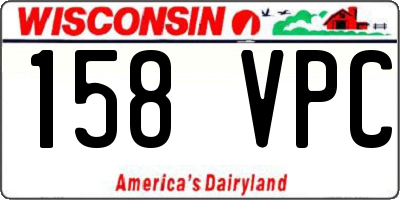 WI license plate 158VPC