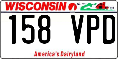 WI license plate 158VPD