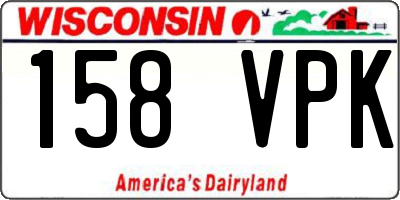 WI license plate 158VPK