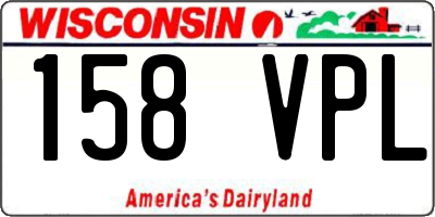 WI license plate 158VPL