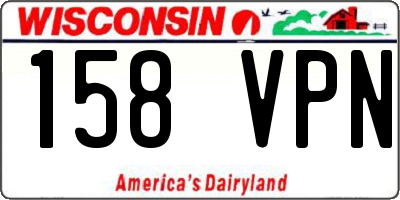 WI license plate 158VPN