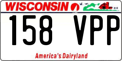 WI license plate 158VPP