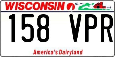 WI license plate 158VPR