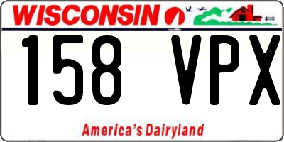 WI license plate 158VPX