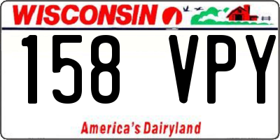 WI license plate 158VPY