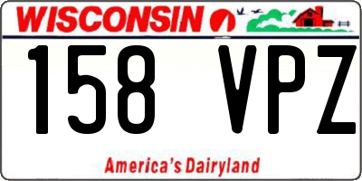 WI license plate 158VPZ
