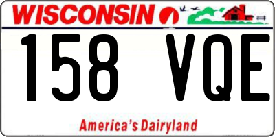 WI license plate 158VQE