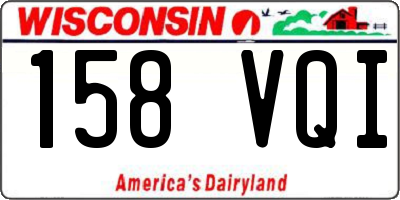 WI license plate 158VQI