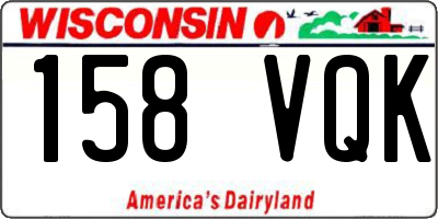 WI license plate 158VQK