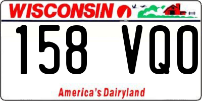 WI license plate 158VQO