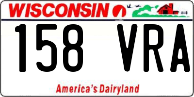 WI license plate 158VRA