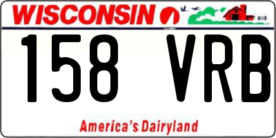 WI license plate 158VRB