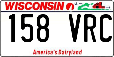 WI license plate 158VRC