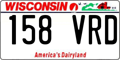 WI license plate 158VRD