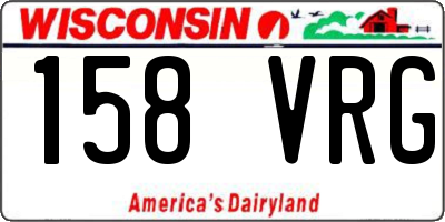 WI license plate 158VRG