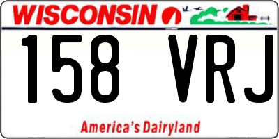 WI license plate 158VRJ
