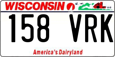 WI license plate 158VRK
