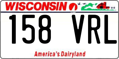 WI license plate 158VRL