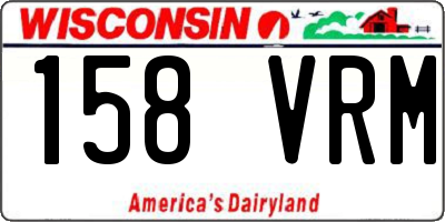 WI license plate 158VRM