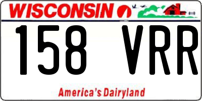 WI license plate 158VRR
