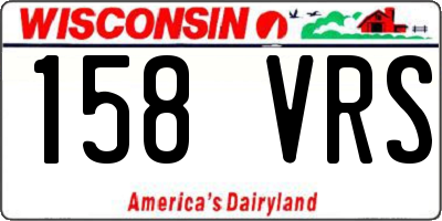 WI license plate 158VRS